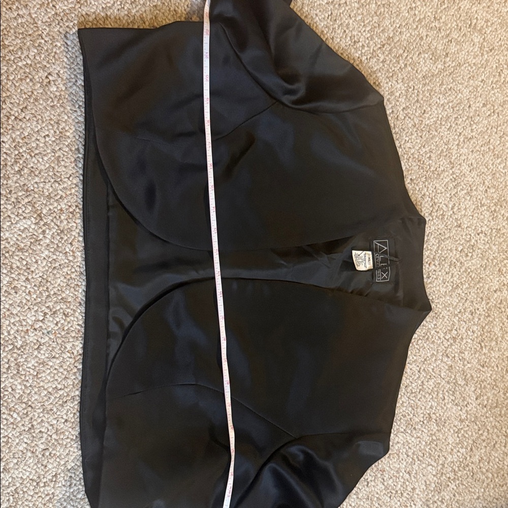 Alex Evenings Black Satin Bolero Jacket - Picture 4 of 4